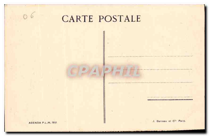 CPA Agenda PLM 1931 Cote d'Azur l'Esterel  — Verso