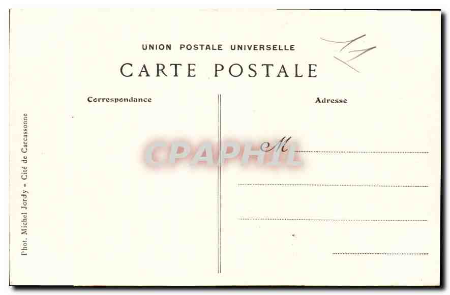 CPA La cite de Carcassonne porte d'Aude  — Rückseite