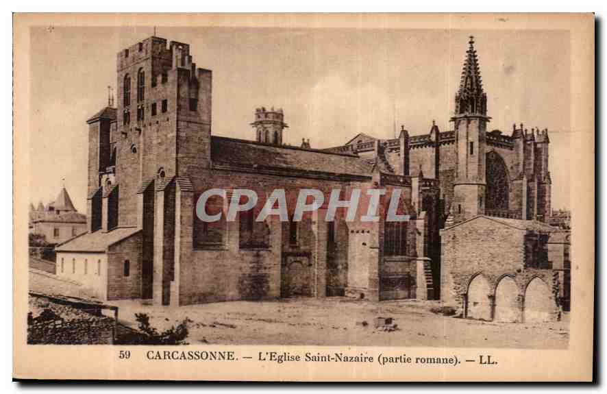 Carcassonne — L'Église Saint-Nazaire (partie romane) — LL.