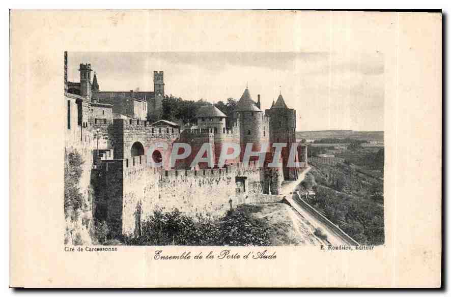 Cité de Carcassonne — Ensemble de la Porte d'Ande — E. Roudière, Éditeur