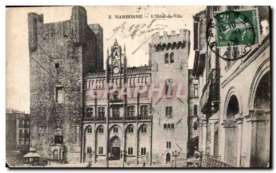 CPA Narbonne l'Hotel de Ville 