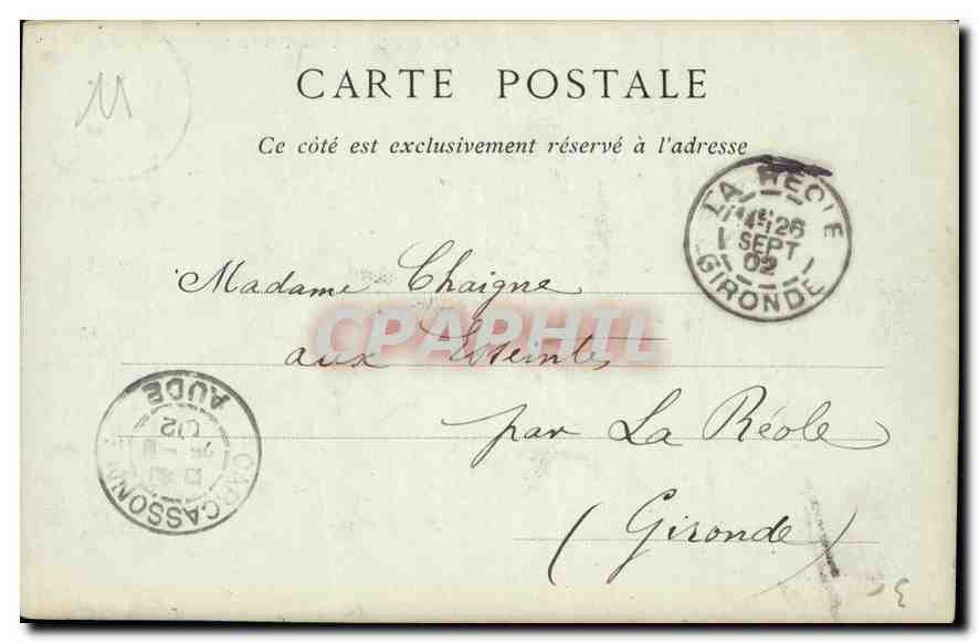 CPA Cite de Carcassonne Porte de Narbonne  — Rückseite