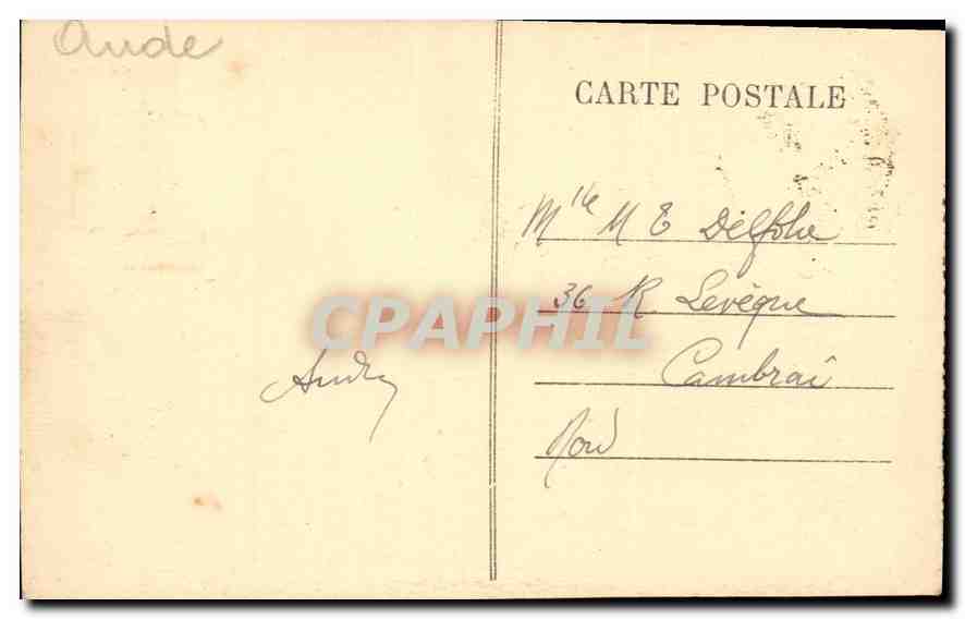 Cité de CARCASSONNE — Allgemeiner Blick nach Nordwesten — Verlag: République Française, Nr. 213 — Rückseite