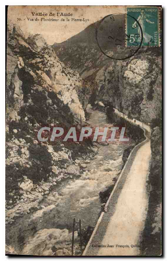 CPA Vallee de l'Aude vue l'Interieur de la Pierre Lys 