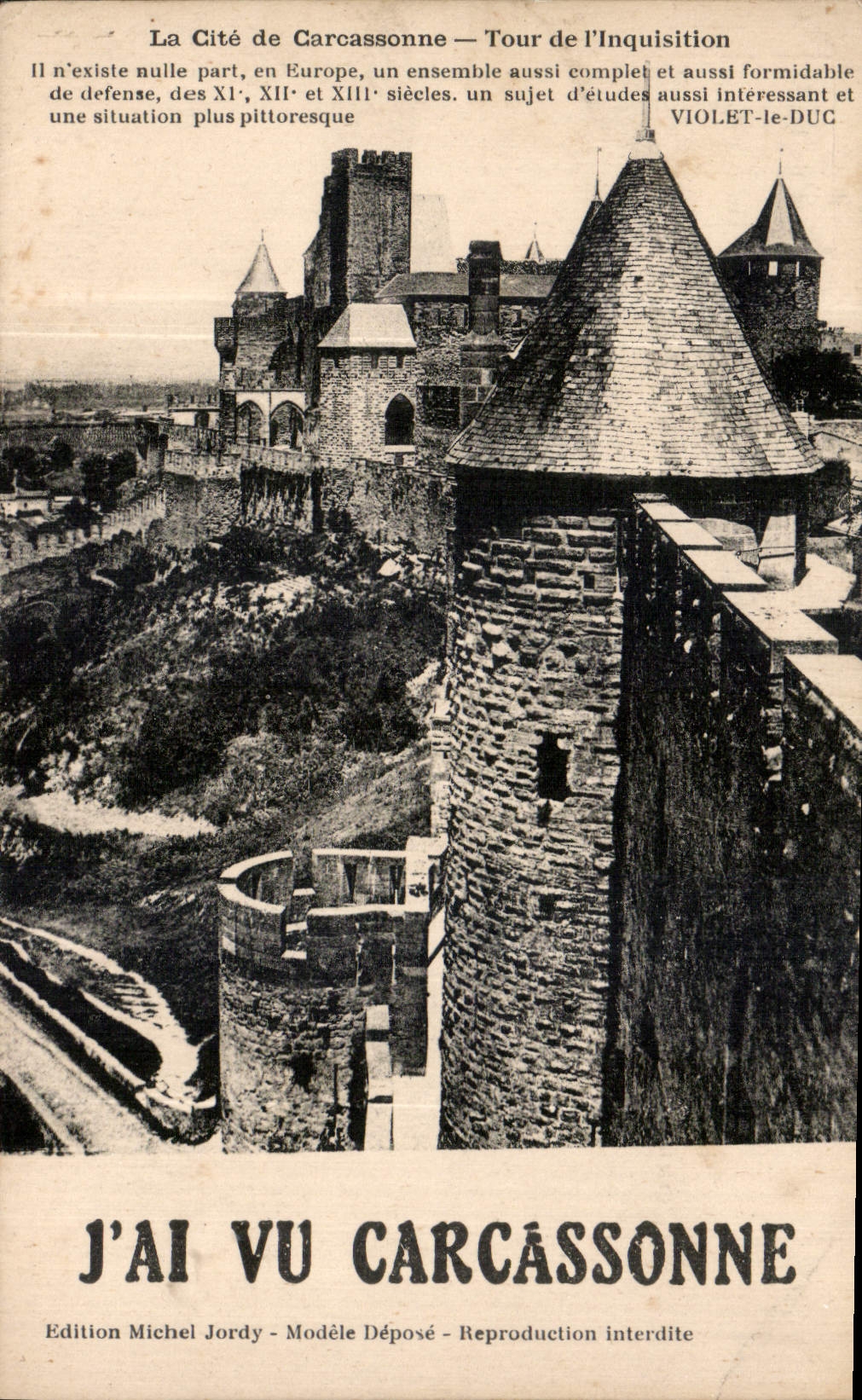CPA La Cite de Carcassonne Tour de l'Inquisition 