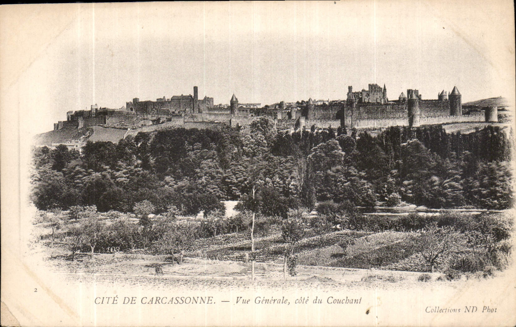 CPA Cite de Carcassonne vue generale Cote du Couchant 