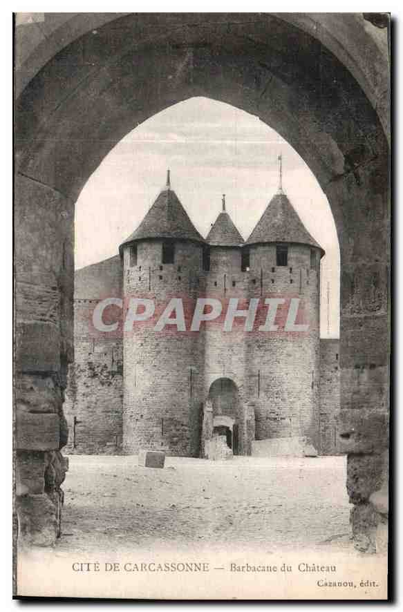 CPA Cite de Carcassonne Barbacane du Chateau 