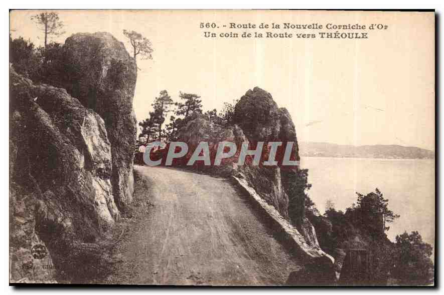 CPA Route de la Nouvelle Corniche d'or un Coin de la Route vers Theoule 