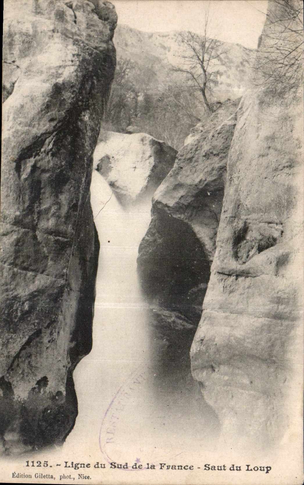 Saut du Loup — Gorges du Loup — Édition Giletta, phot. Nice, n° 1125