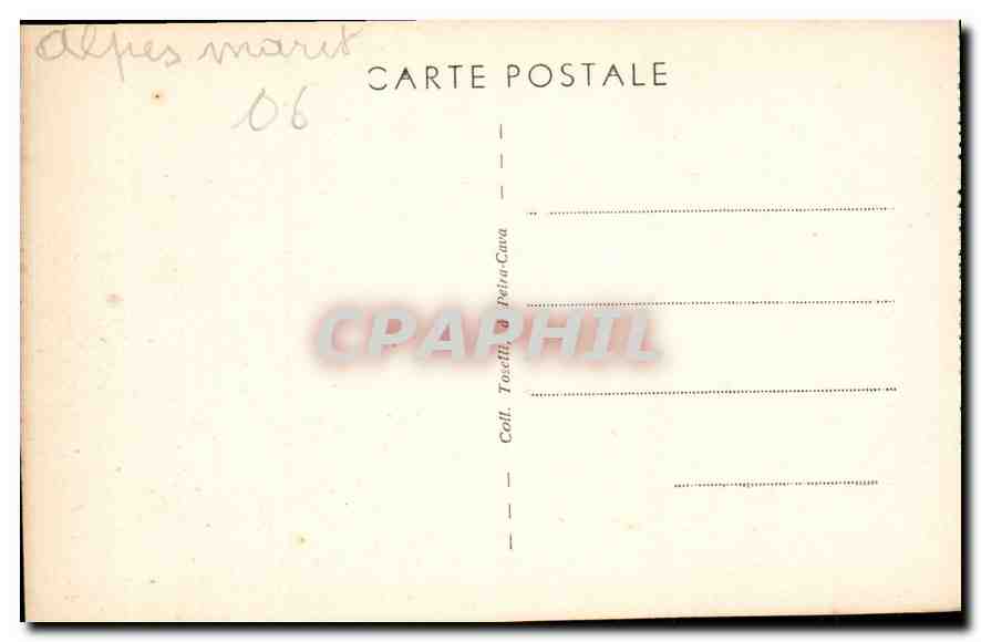 CPA Peira Cava A M vue sur les Alpes  — Rückseite