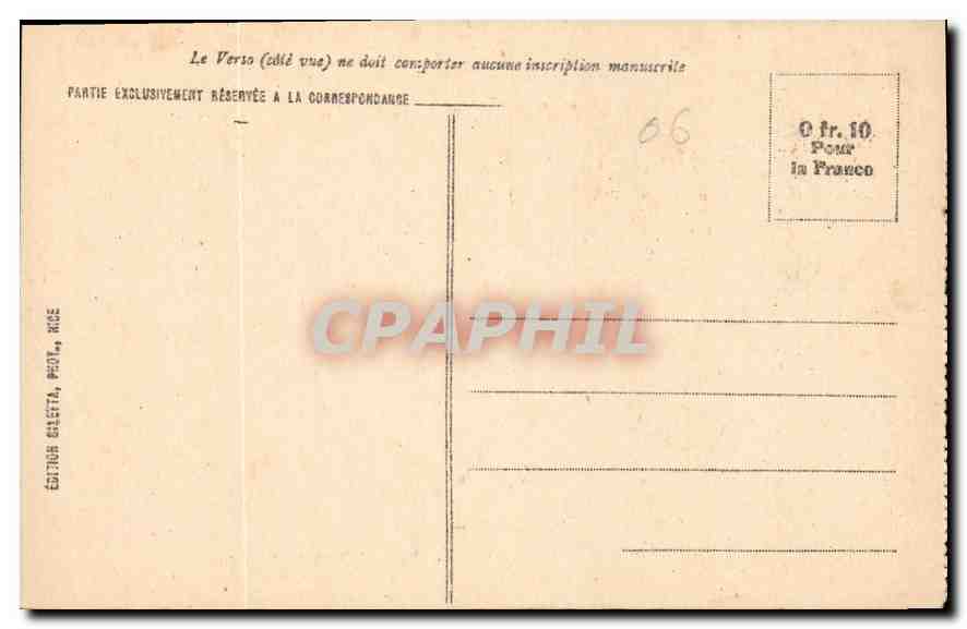 CPA Menton la Plage par un coup de mer  — Rückseite