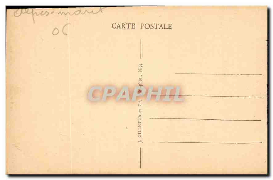 CPA Luceram A M Route de Peira Cava le Nouveau Pont  — Rückseite