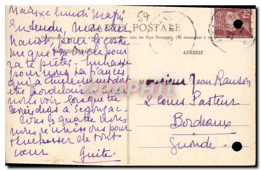 CPA Nancy Eglise St Mansuy  — Verso