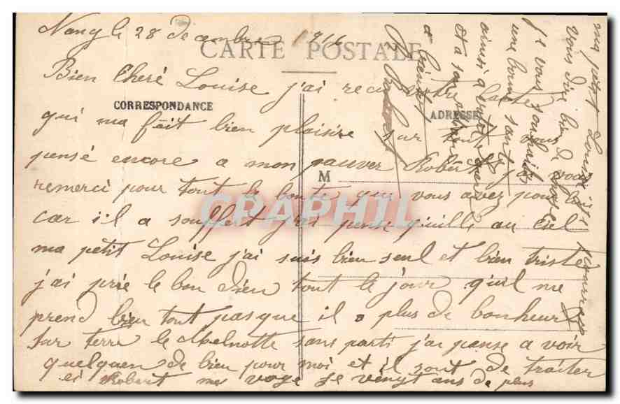 CPA Nancy St Mansuy la Grotte  — Verso