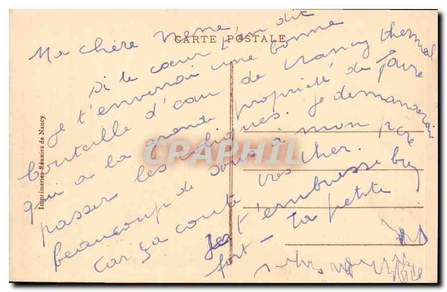 CPA Nancy Thermal vue generale des etablissements  — Rückseite