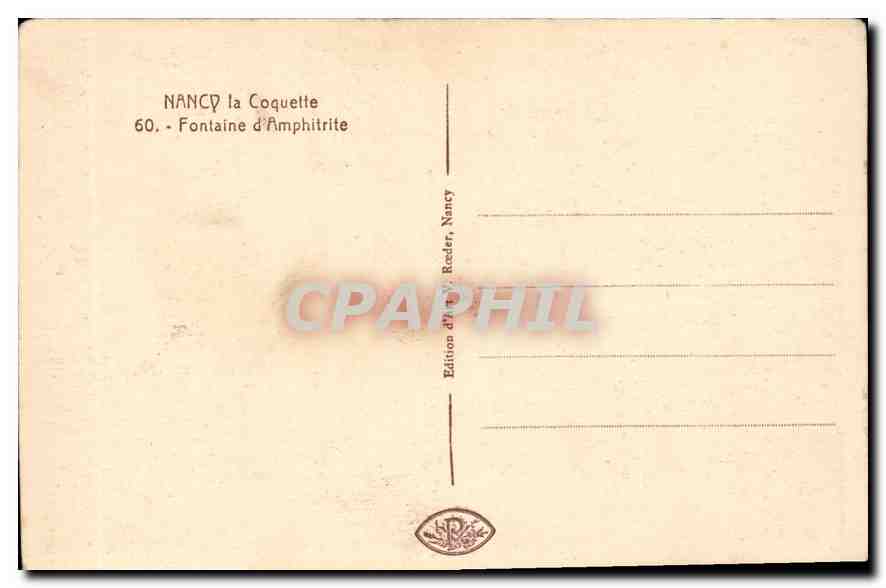 CPA Nancy Fontaine d'Amphitrite  — Rückseite