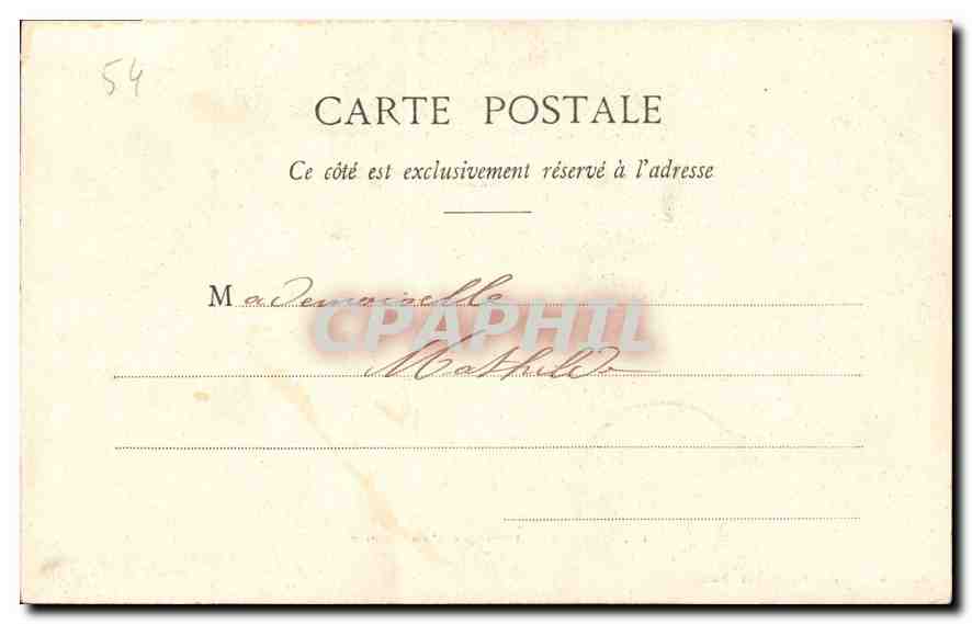 CPA Nancy Fontaine d'Amphitrite  — Rückseite