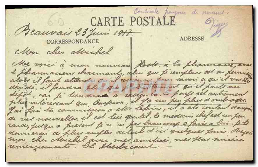Beauvais - Cour du Palais de Justice - V.G.F. - n°15 — Verso