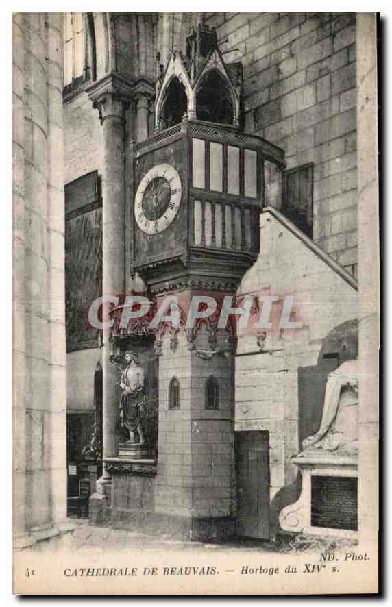 CPA Cathedrale de Beauvais Horloge du XIV S 