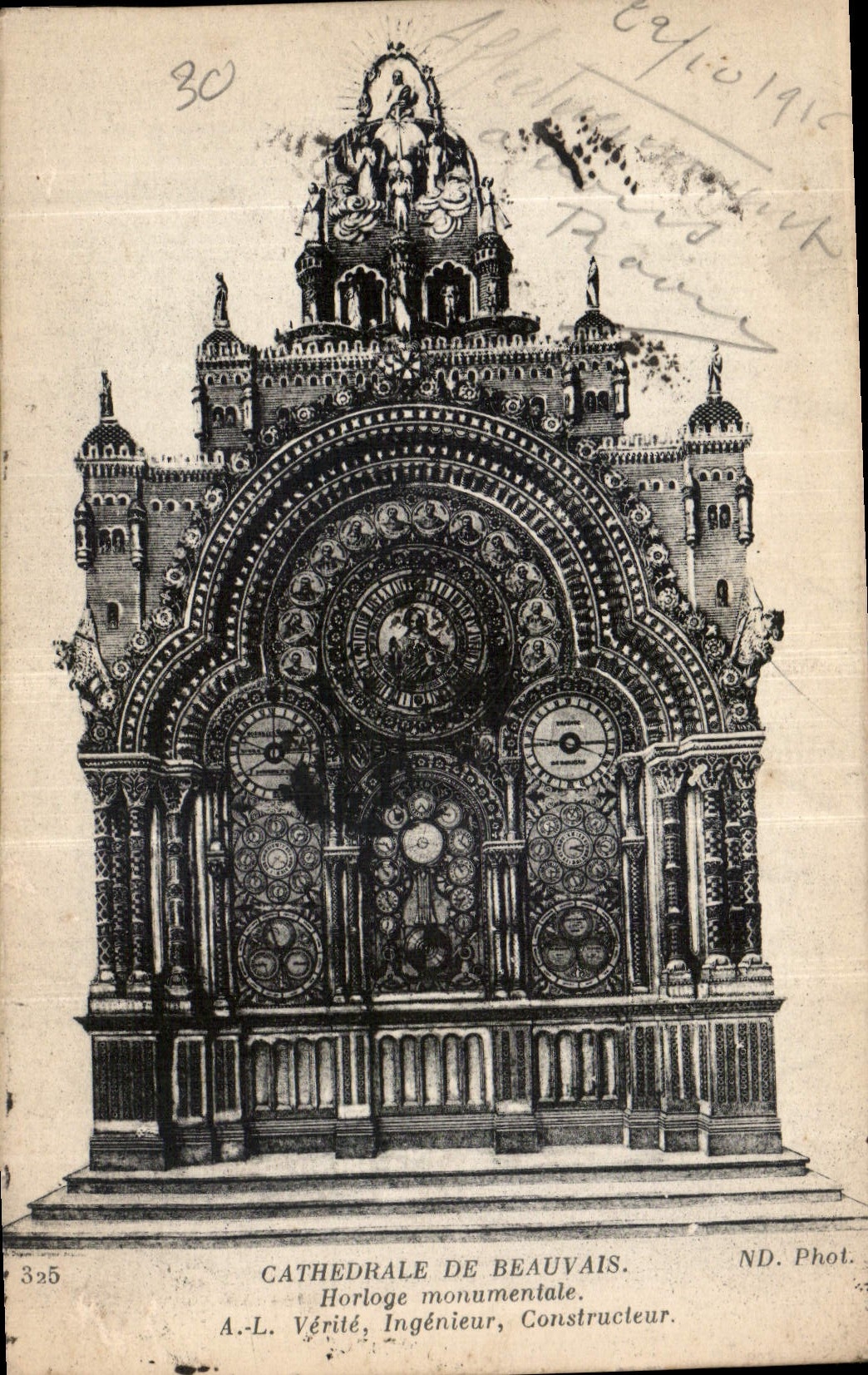 CPA Cathedrale de Beauvais Horloge monumentale Verite Ingenieur Constructeur 