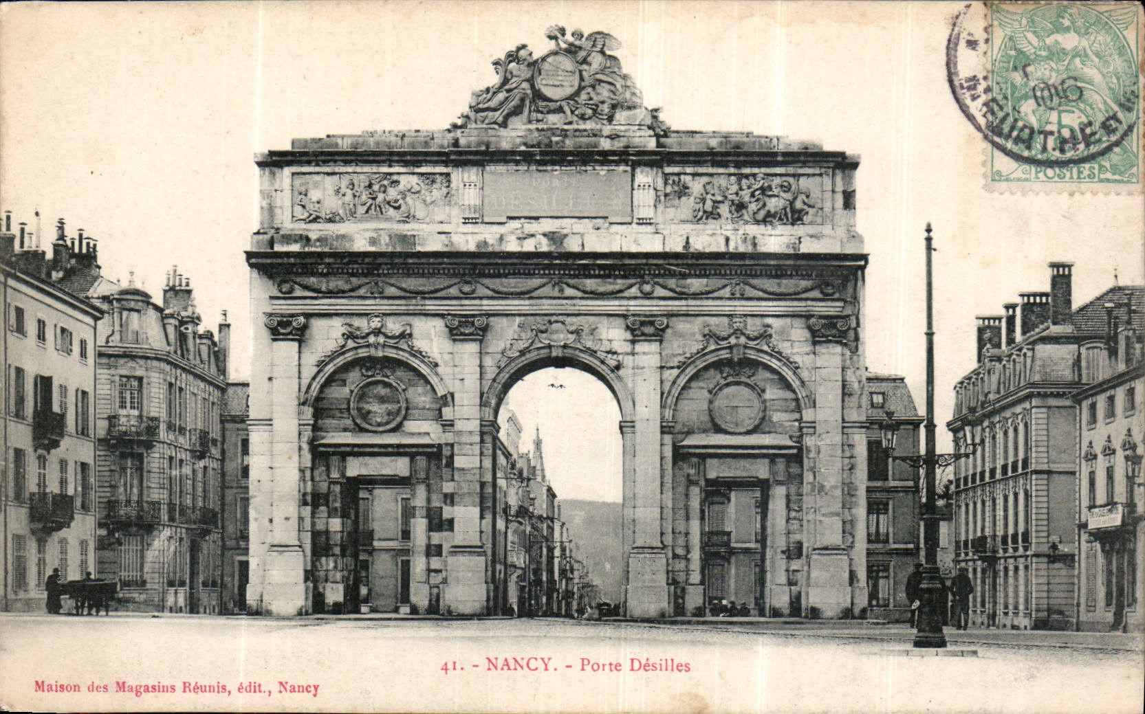 NANCY — Porte Désilles — Maison des Magasins Réunis, édit. Nancy, n°41