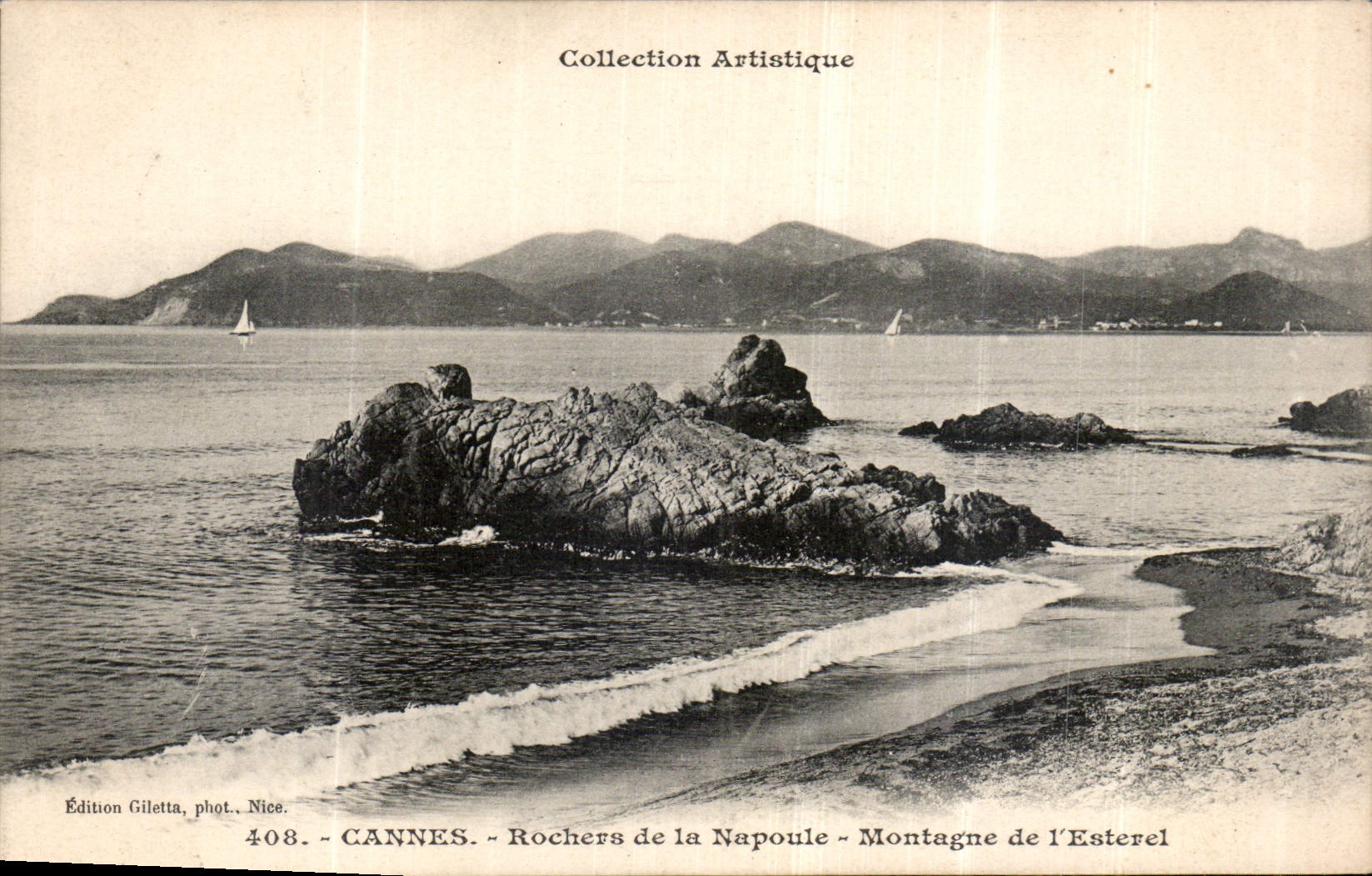 CANNES - Rochers de la Napoule - Montagne de l'Esterel — Édition Gilletta, phot. Nice, n°408
