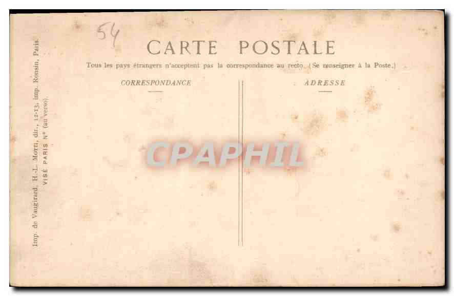 CPA Guerre 1914 15 Gerbeviller la Tour de l'eglise  — Rückseite