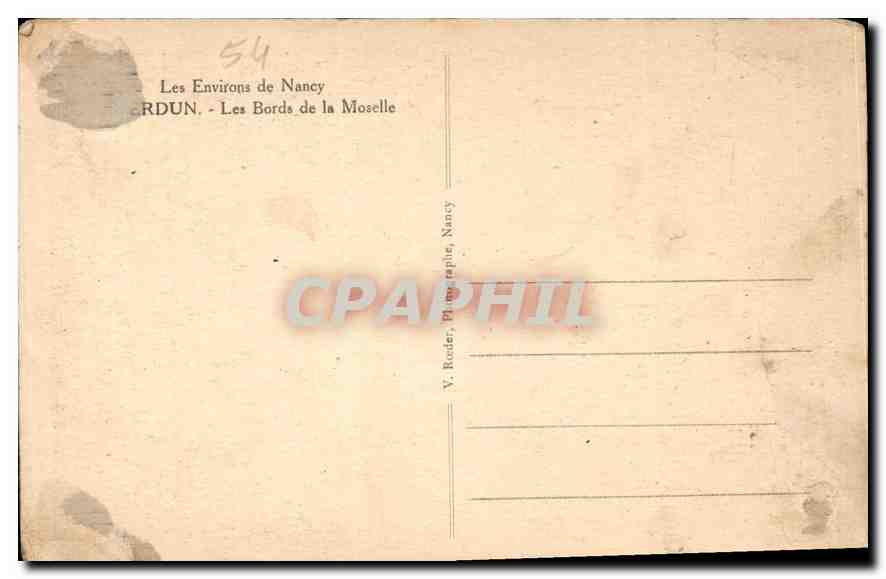 CPA Liverdun les Bords de la Moselle  — Rückseite