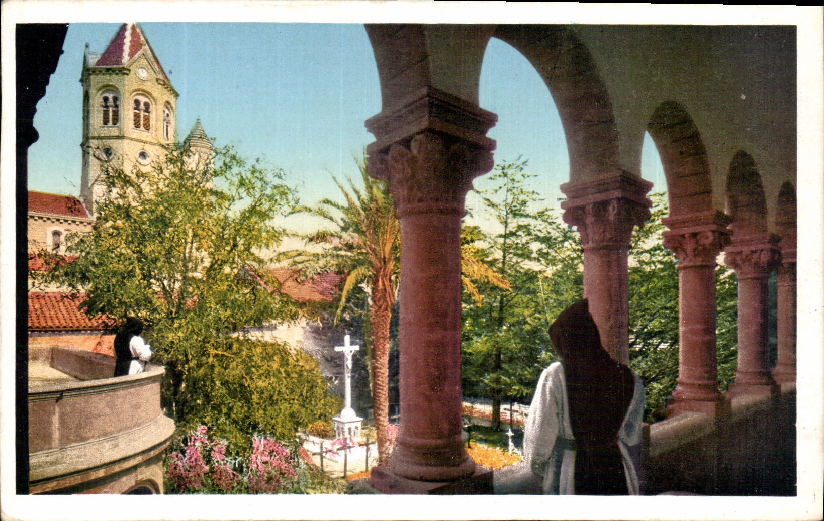 CPA Ile Saint Honorat Monastere Vision d'au dela 