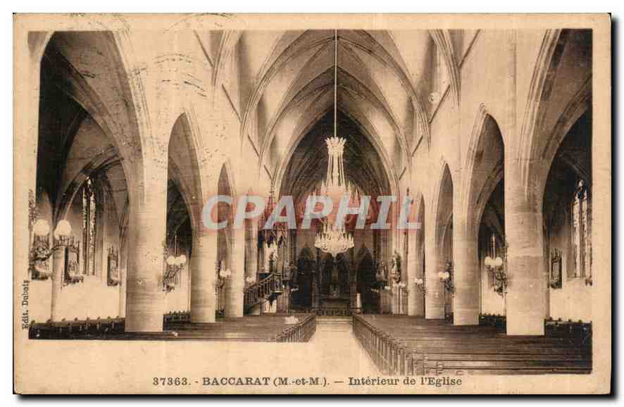 Baccarat (M-et-M.) — Intérieur de l'Église — Edit. Dubois n°37363