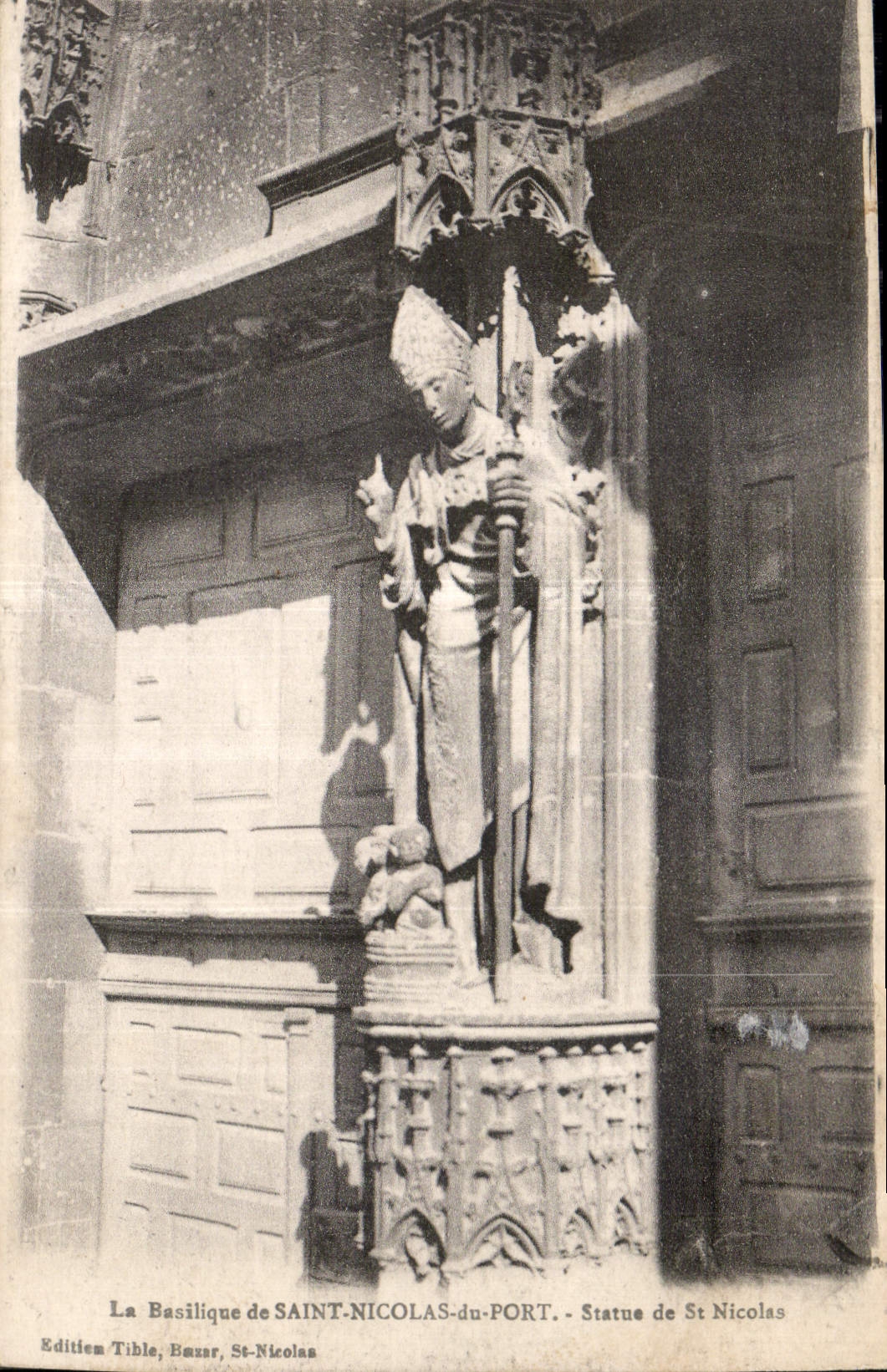 La Basílica de SAINT-NICOLAS-du-PORT — Estatua de San Nicolás — Edición Tible, Bazar, St-Nicolas