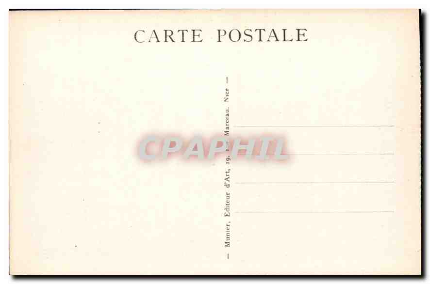 CPA La Cote d'Azur Nice Jardin Albert Ier Monument du Centenaire  — Verso