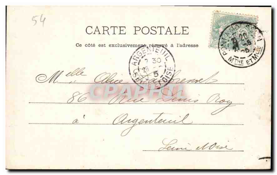 CPA Pont a Mousson Portrail de l'Eglise Siantr Martin  — Rückseite