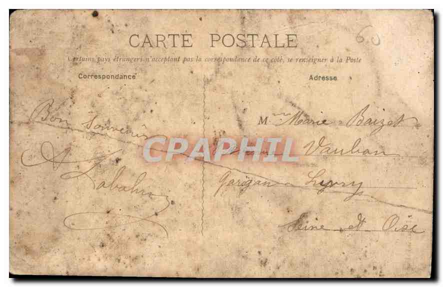 CPA Saint Just en Shaussee L'Eglise  — Verso