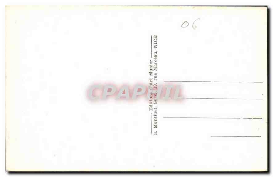 CPA Menton Vue prise de Garavan  — Rückseite