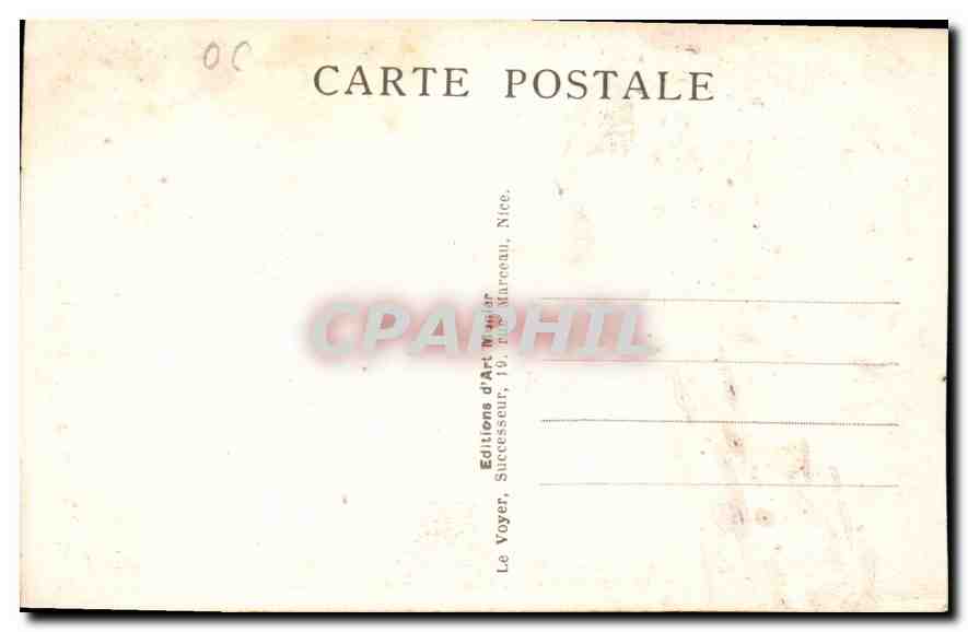 CPA La Cote d'Azur Cannes Le Mont Chevalier et les Iles  — Verso