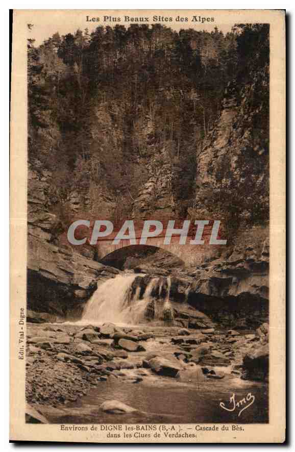 Cascade du Bès — Environs de Digne-les-Bains — Éditeur Vial - Digne