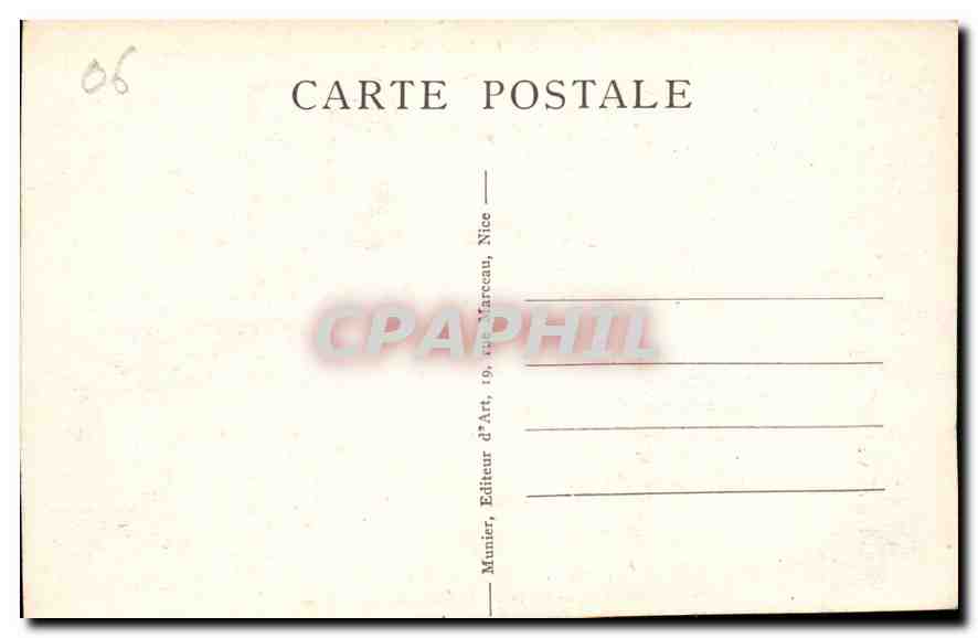 CPA La Cote d'Azur Antibes La Salis et le phare de la Garoupe  — Rückseite