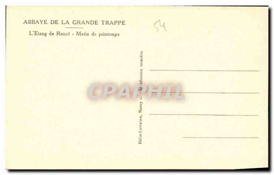 Abbazia della Grande Trappe — L'Étang de Rancé - Mattina di primavera — Hélio-Lorraine, Nancy — Verso