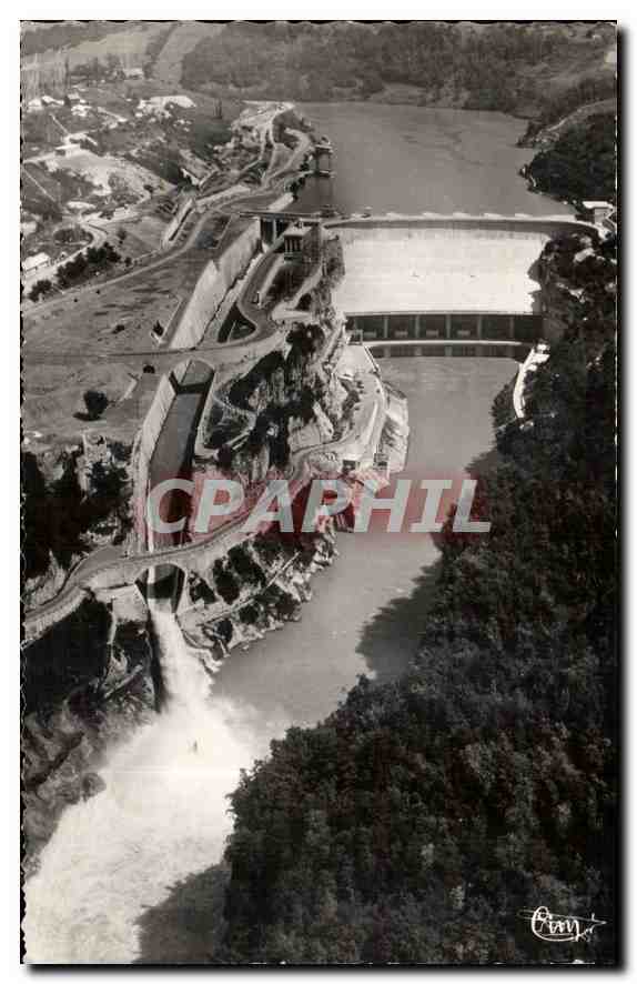 CPA Barrage de Genissiat Ain Vue aerienne 