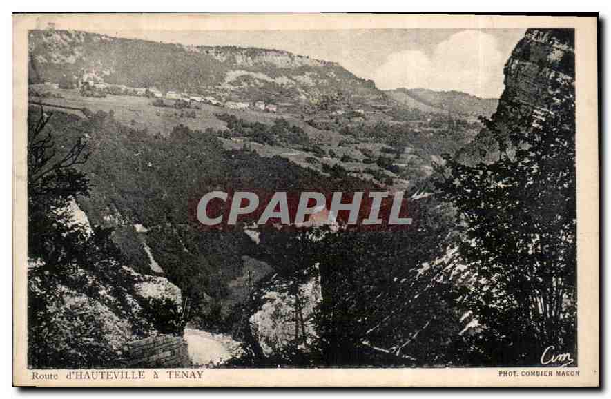 CPA Route d'Hauteville a Tenay 