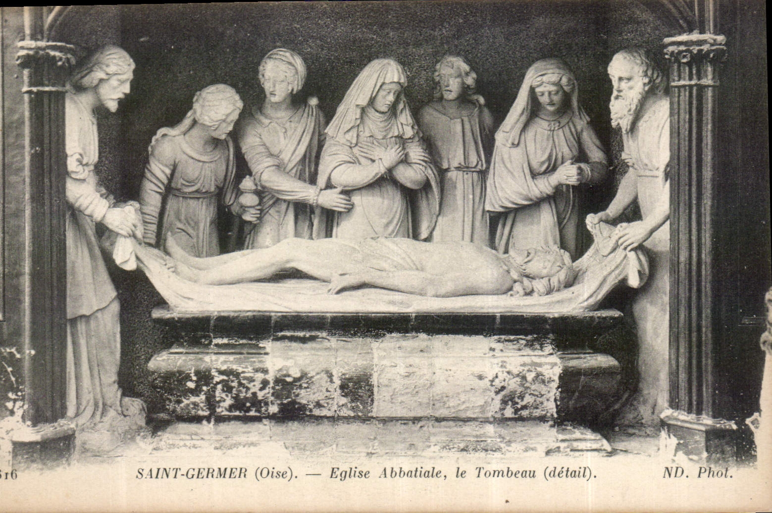 Saint-Germer (Oise) — Église Abbatiale, le Tombeau (détail) — ND. Phot.