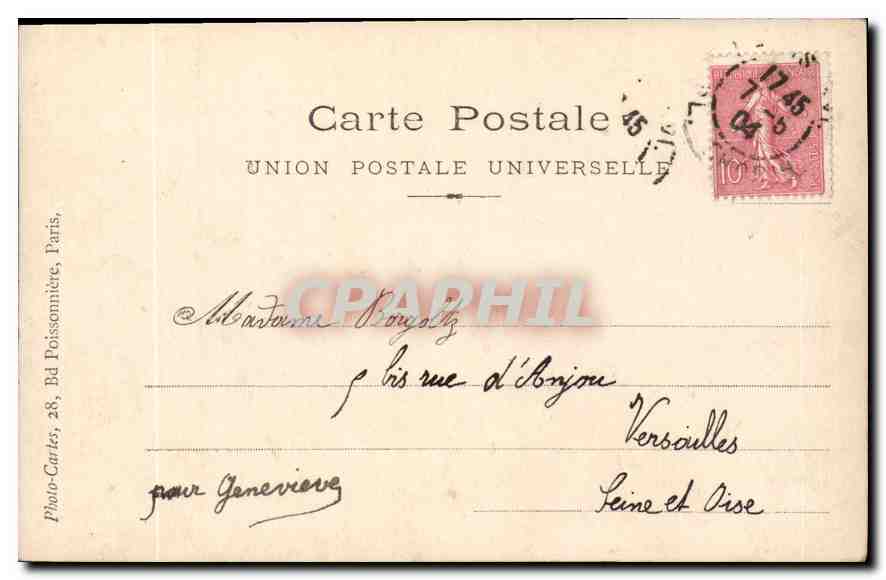 CARTE PHOTO Enfant — Rückseite