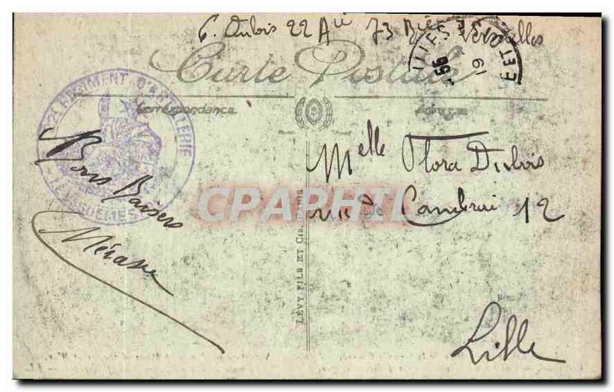 CPA La Signature de la Paix de la Grande Guerre Versailles Galerie des Glaces la Table Historique  — Verso