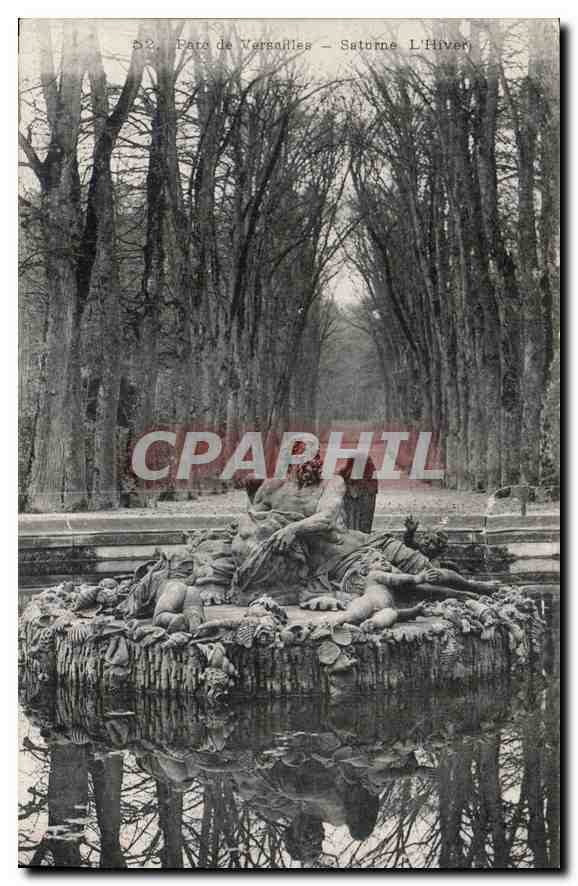 CPA Parc de Versailles Saturne l'Hiver 