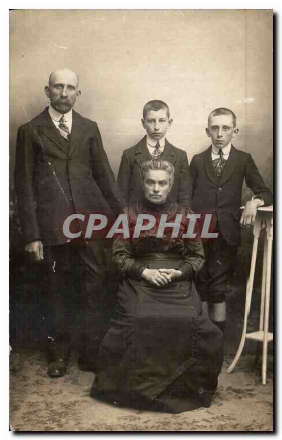 CARTE PHOTO Femme Enfants