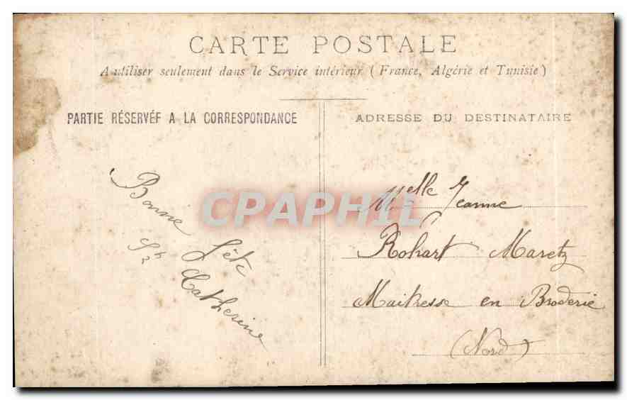 CARTE PHOTO Femme Enfant — Rückseite