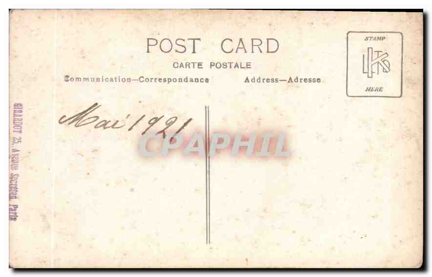 CARTE PHOTO Femme — Verso