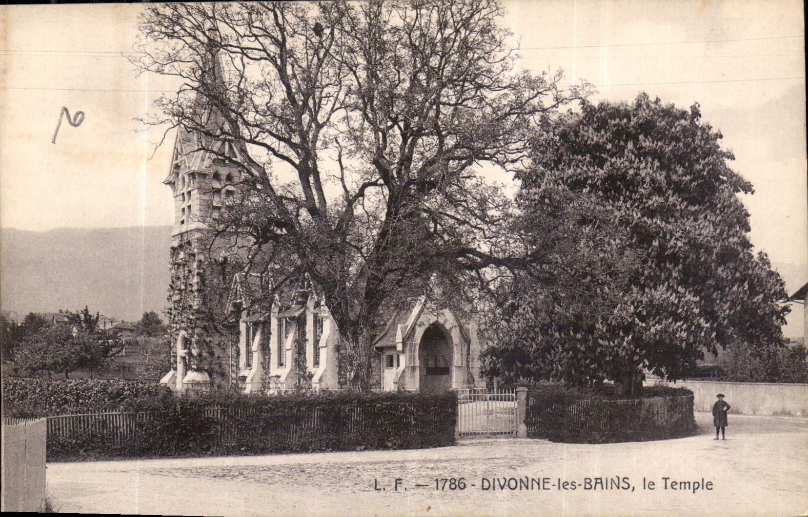 Divonne-les-Bains, le Temple — éditeur L. F., n° 1786