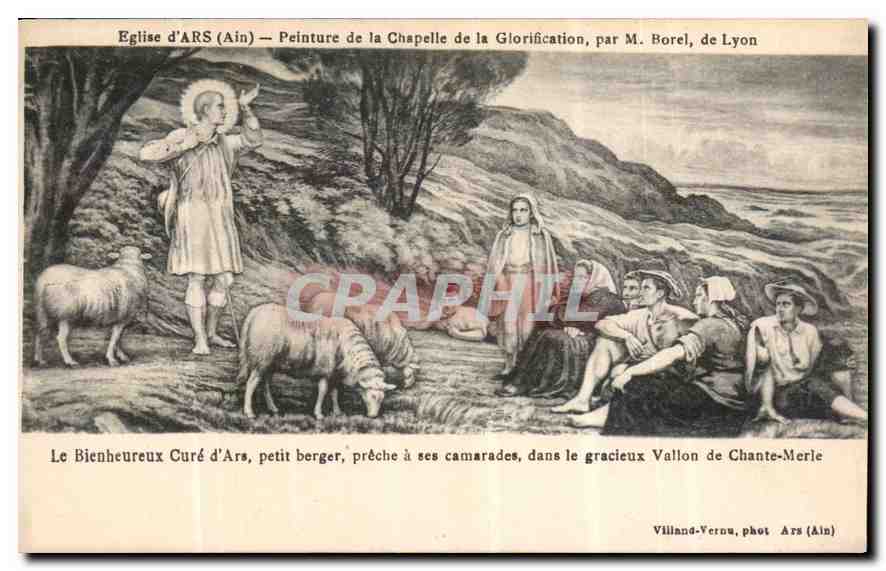 CPA Eglise d'Ars Ain peinture de la chapelle de la Glorification 